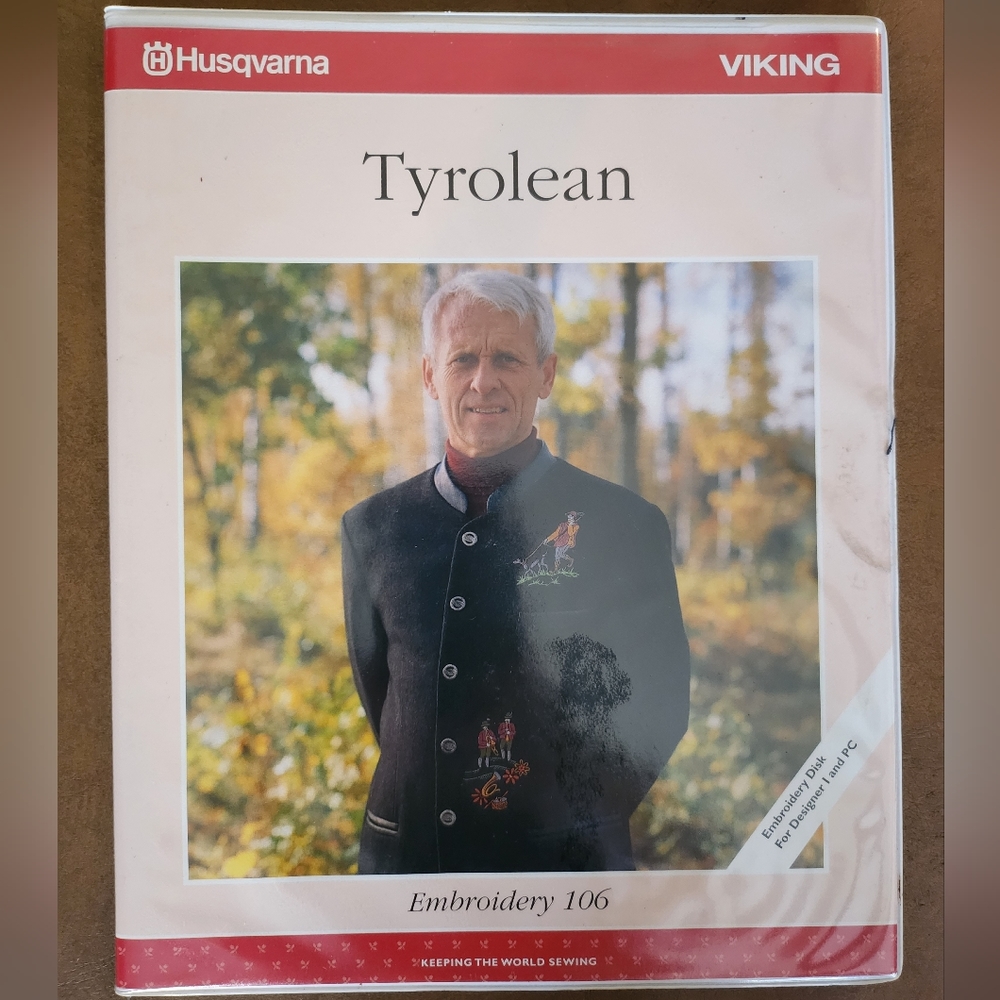 Tyrolean Embroidery Disk # 106 For Husqvarna Viking Designer 1 Embroidery Machin